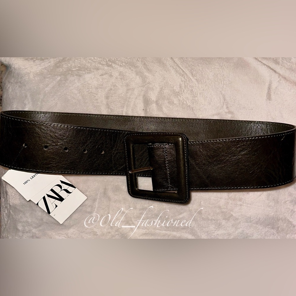ZARA Leather Buckle Belt - Picture 5 of 12
